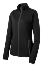 Load image into Gallery viewer, Sport-Tek® Ladies Sport-Wick® Stretch Contrast Full-Zip Jacket