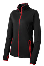 Load image into Gallery viewer, Sport-Tek® Ladies Sport-Wick® Stretch Contrast Full-Zip Jacket
