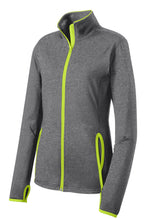 Load image into Gallery viewer, Sport-Tek® Ladies Sport-Wick® Stretch Contrast Full-Zip Jacket