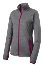 Load image into Gallery viewer, Sport-Tek® Ladies Sport-Wick® Stretch Contrast Full-Zip Jacket
